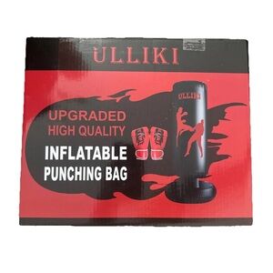 ULLIKI Inflatable Punching Bag - Red and Black
